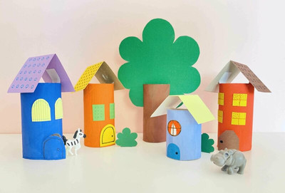 городок из картона своими руками